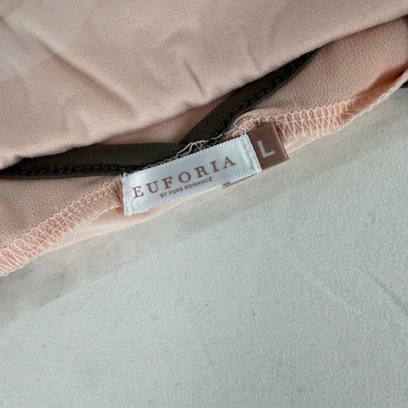 NWT Euforia by Pure Romance Sol Boyshorts Pink Pajamas L PJs Excellent Gift - Picture 7 of 9